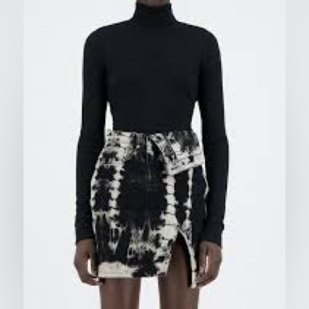 Daily Paper Shibori Denim Mini Foldover Skirt